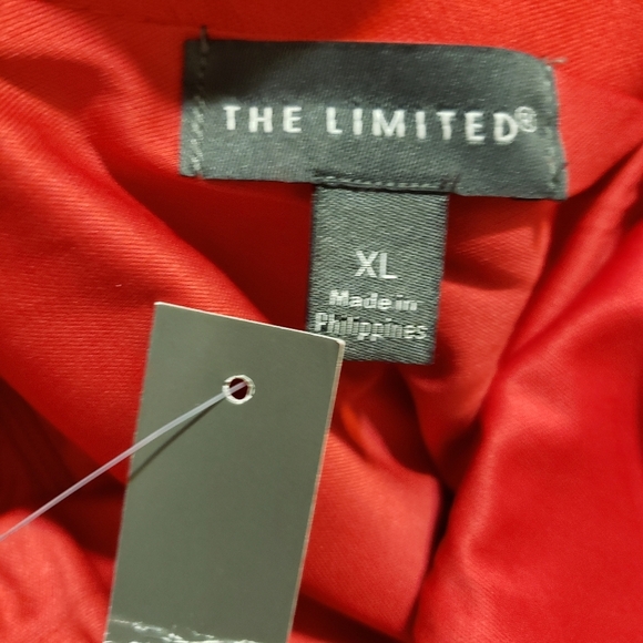 THE LIMITED Lipstick Red Sleeveless Cascading Ruffle Chic Ponte Dress - Picture 9 of 11